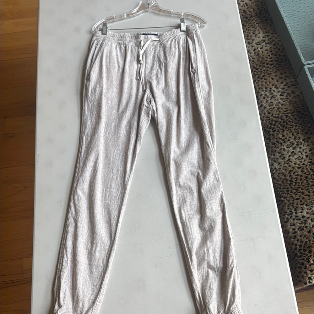 Men's Casual Tan Linen Pants